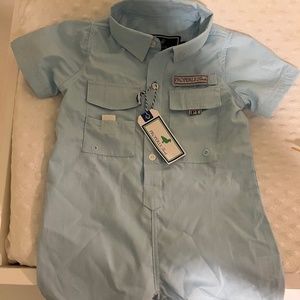 NWT Properly Tied baby boys fishing shirt- size 6-9m